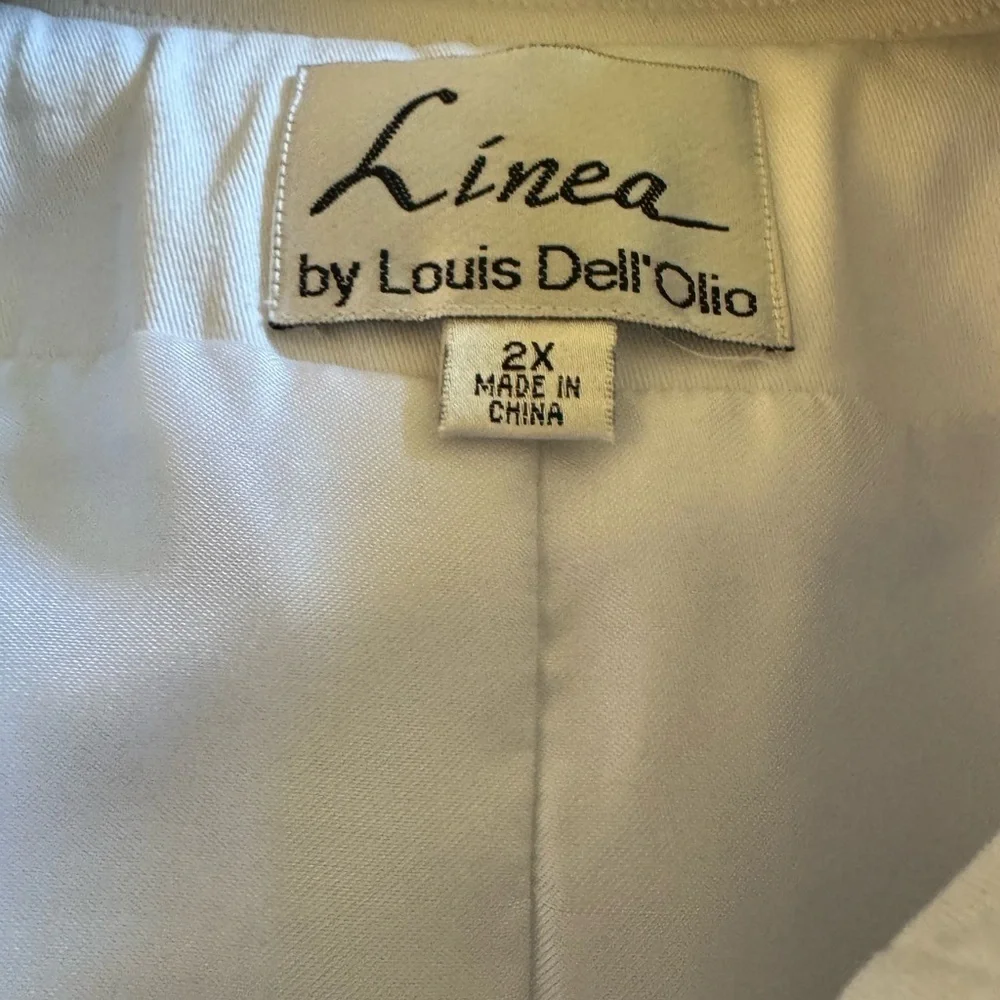 Lines by Louis Dell’Olio White Double-Breasted Women's Jacket Brand New Size 2x - Picture 2 of 3